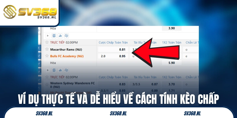 Ví dụ thực tế và dễ hiểu về cách tính kèo chấp